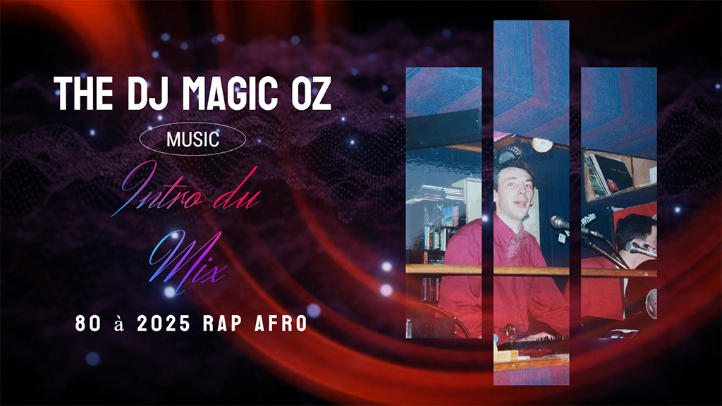 Pochette du remix Rap afro. DJ Magic Oz 
Avec une photo souvenir du DJ en train de mixer.